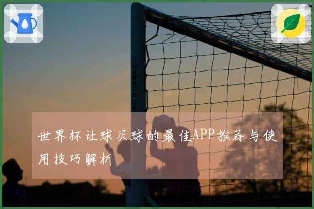 世界杯让球买球的最佳APP推荐与使用技巧解析
